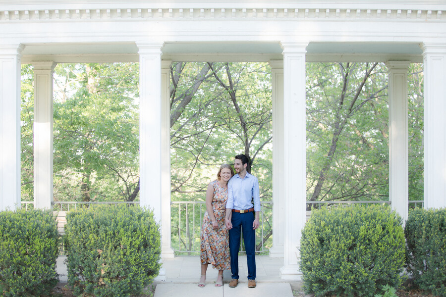 An engaged couple during their Omaha engagement session, captured by CassandraMarie Photography