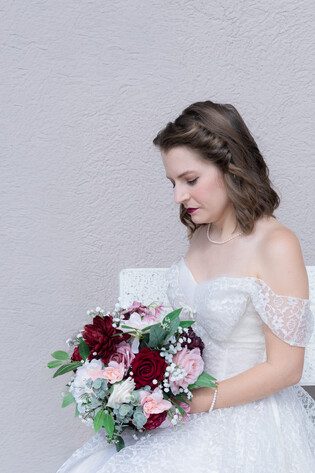 Bride and groom portrait by CassandraMarie Photography, an Omaha wedding photographer
