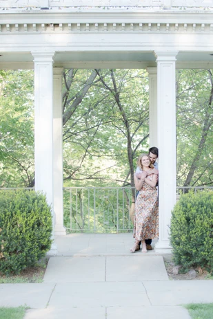 Engagement photo at Mt. Vernon Gardens in Omaha, NE